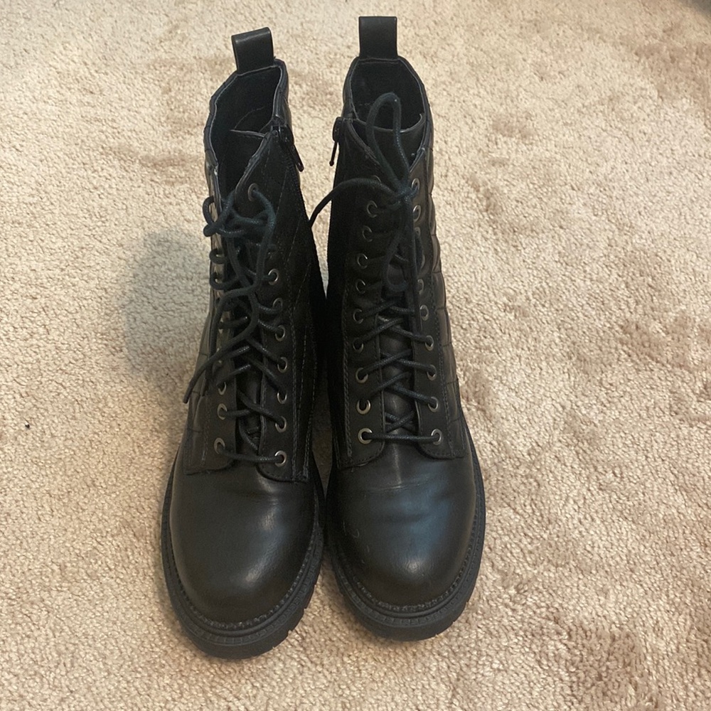 Black Combat Boots Size 6